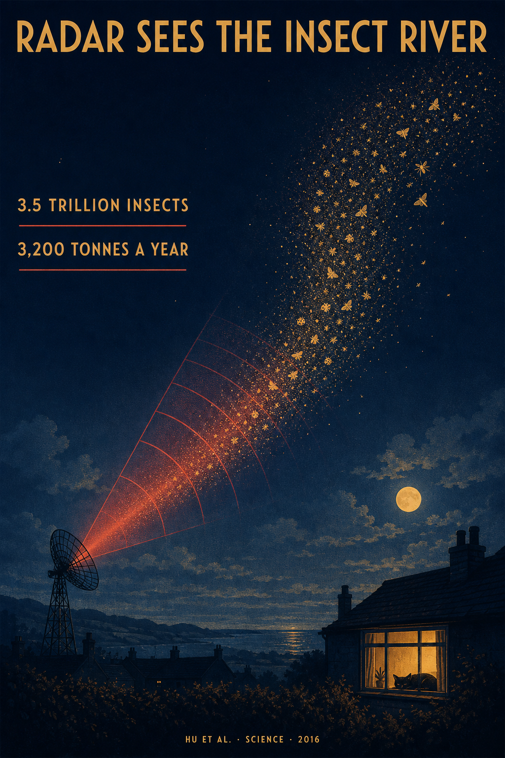 Editorial plate showing radar revealing insect migration above Britain
